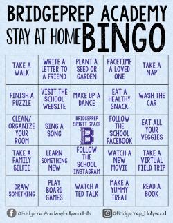 Stay At Home Bingo